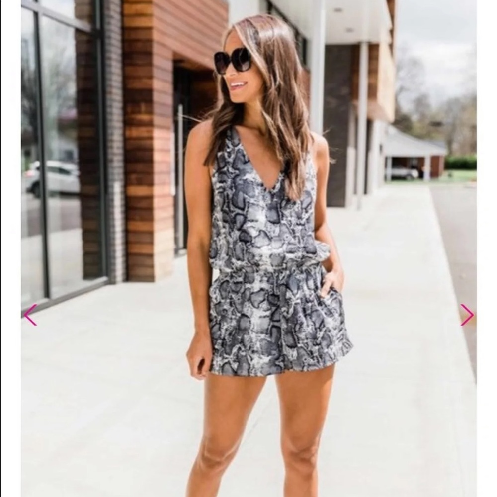 Snakeskin romper